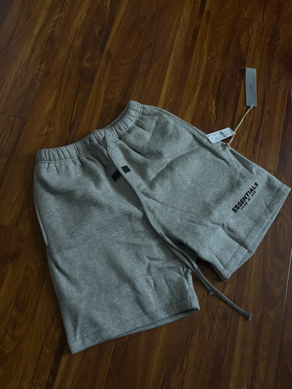 Essentials Men's Heather Gray Athletic Drawstring Shorts